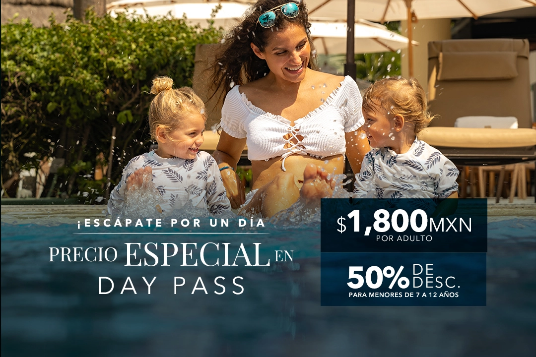 Oferta especial para day pass Mozzamare Beach club Nuevo Vallarta